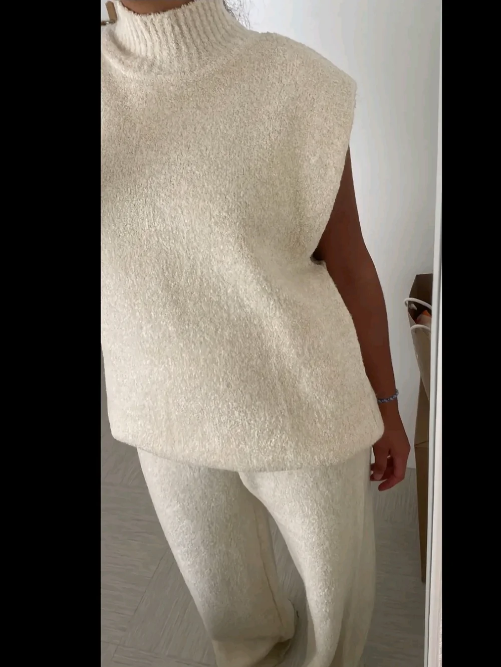 Zara Set 2 pc Vest and Wide Pants Size S